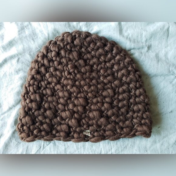 KREW Vintage Wool Beanie (Brown) NWOT Y2K - Picture 1 of 3